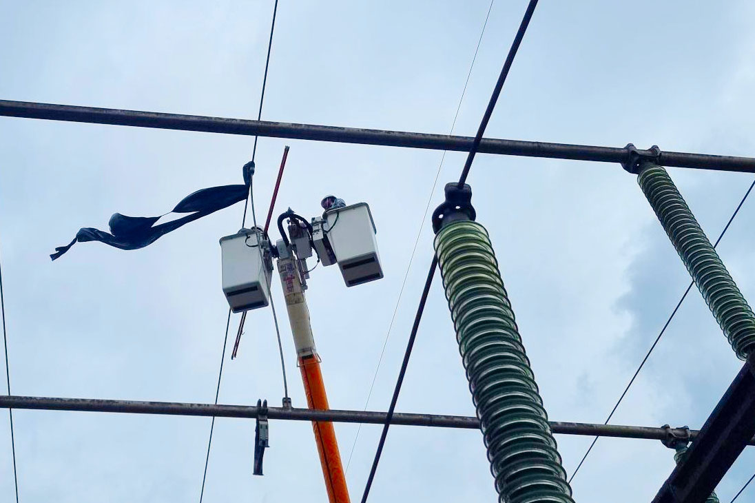 alerta copel balões rede elétrica