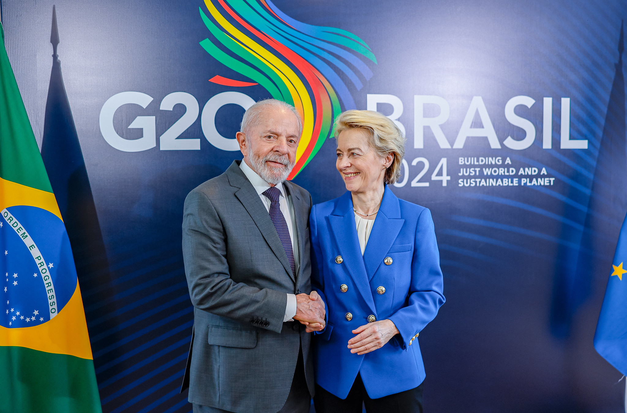 Presidente Lula e Presidente da Comissão Europeia, Ursula von der Leyen cúpula G20 Rio