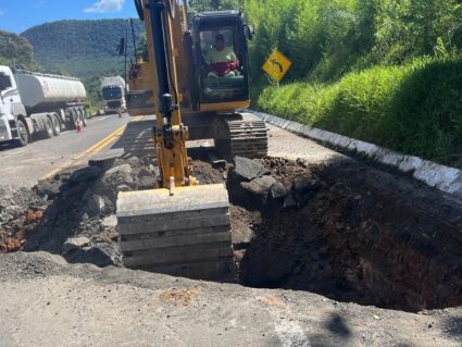 BR-277 segue em sistema ‘pare e siga’ na Serra da Esperança