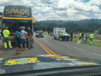 Casal de idosos morre em grave acidente envolvendo ônibus na BR-277