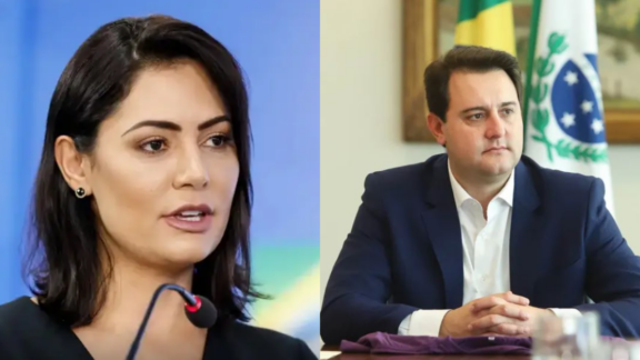 Ratinho Junior e Michelle Bolsonaro para o Palácio do Planalto