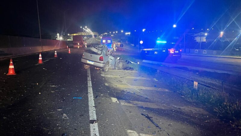 Acidente na BR-277, em Guarapuava, deixa motorista em estado grave