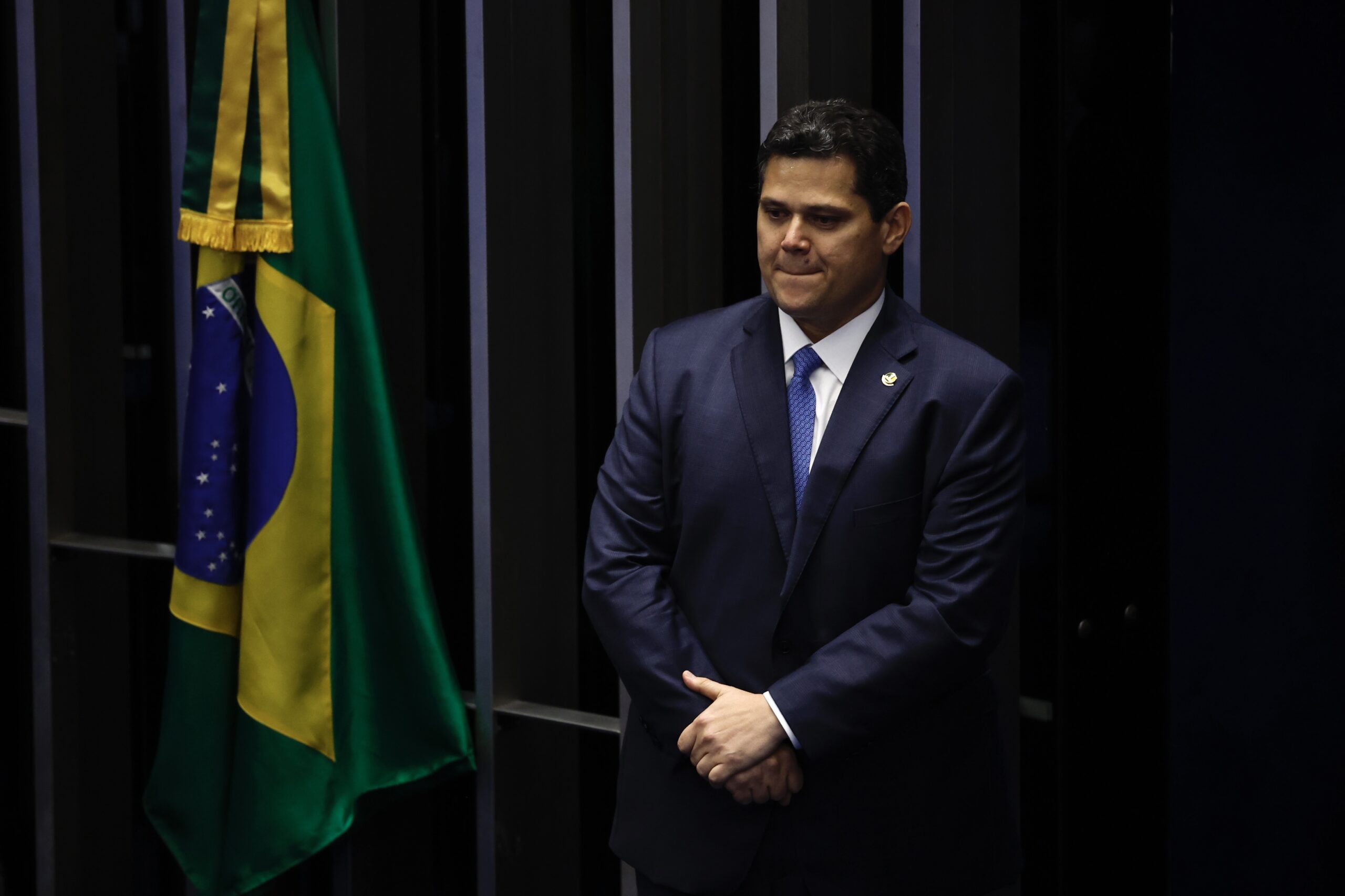 Eleição Senado Federal - O senador Davi Alcolumbre discursa no plenário