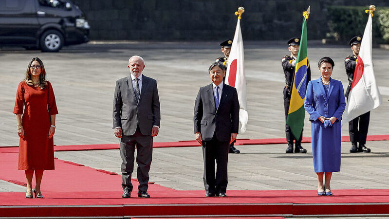 Lula e Janja são recebidos por casal imperial do Japão