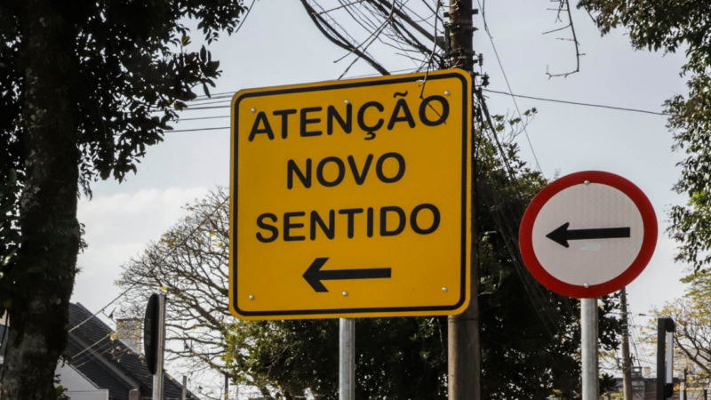 Rua de Curitiba muda de sentido a partir desta terça (18)
