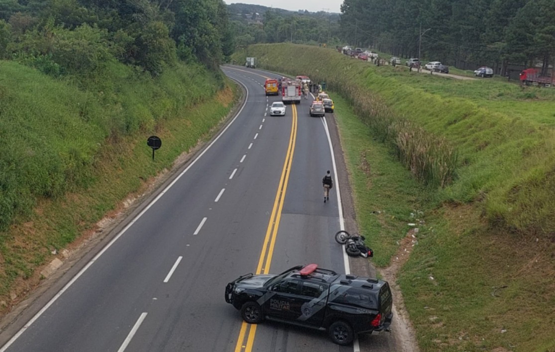 Tenente da PM morre em acidente no Contorno Norte de Curitiba