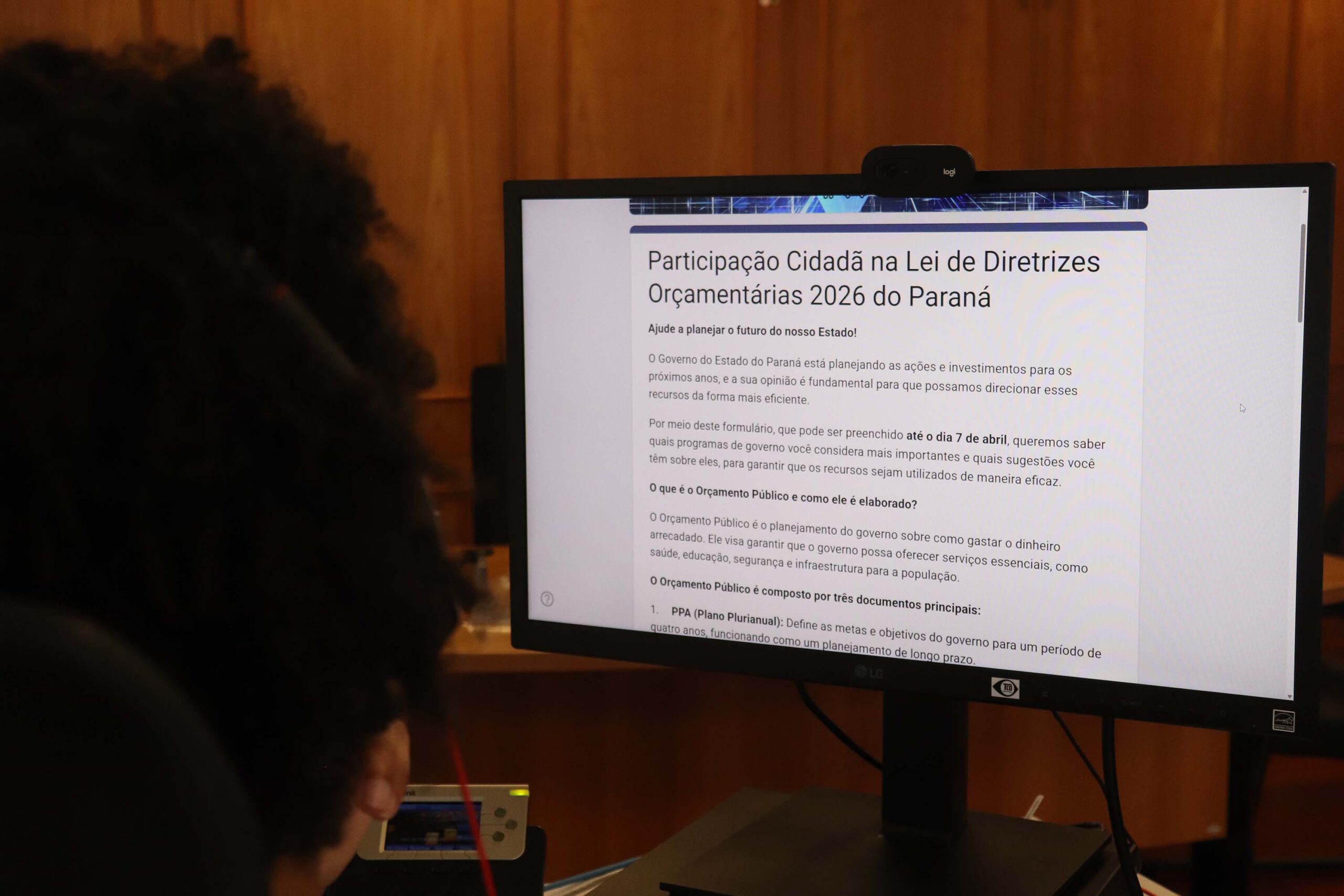 consulta pública orçamento Paraná