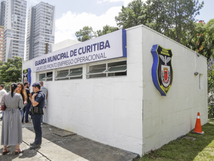 Centro de Curitiba ganha novo módulo 24 horas da Guarda Municipal
