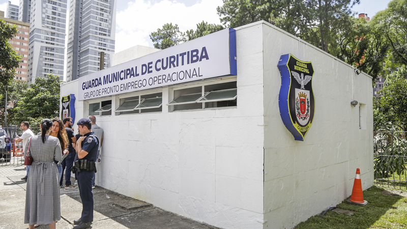 Centro de Curitiba ganha novo módulo 24 horas da Guarda Municipal