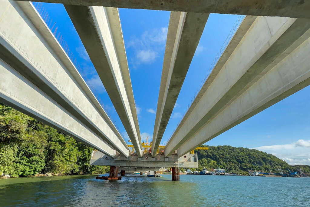 Obras na Ponte de Guaratuba avançam; veja novas imagens