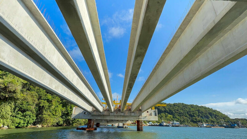 Obras na Ponte de Guaratuba avançam; veja novas imagens