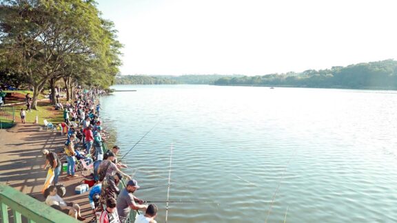 Lago Municipal de Cascavel recebe tradicional pescaria