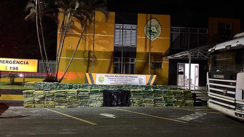 Polícia apreende três toneladas de maconha em Cianorte