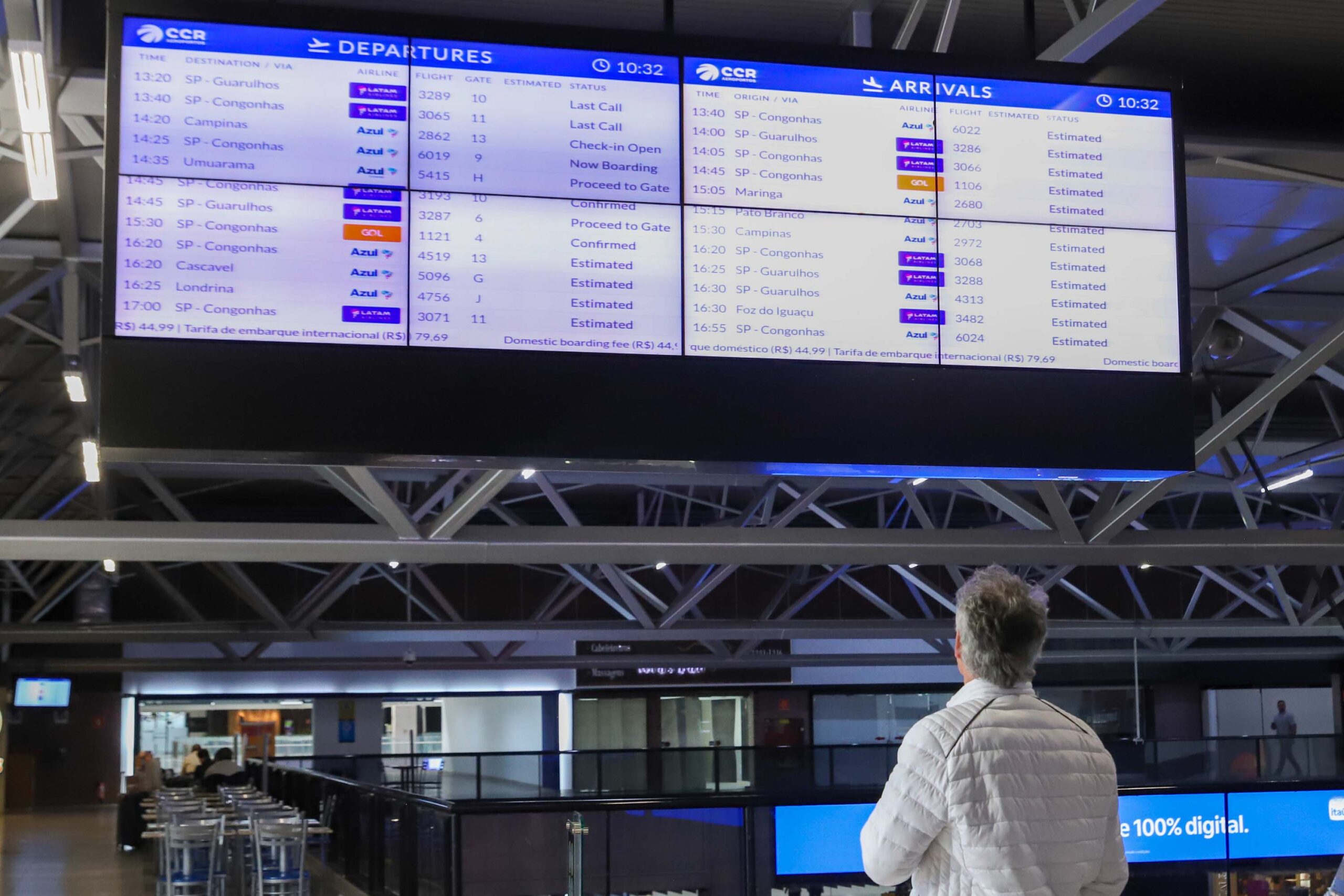 turistas estrangeiros no Paraná movimento aeroporto Afonso Pena