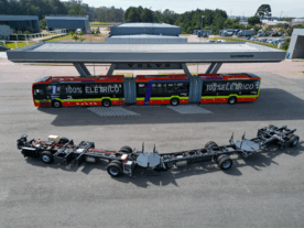 ônibus biarticulado Volvo 100% elétrico