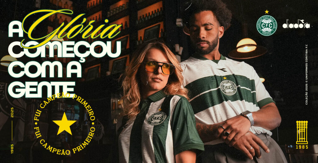 ‘Fui campeão primeiro’: Coritiba lança novas camisas em homenagem à 1985