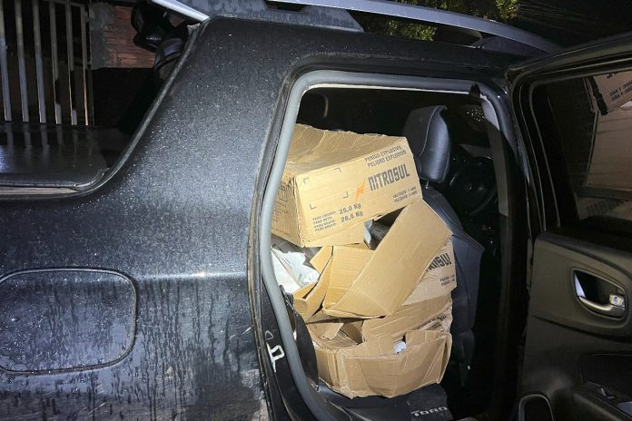 carro recheado com explosivos Paraná