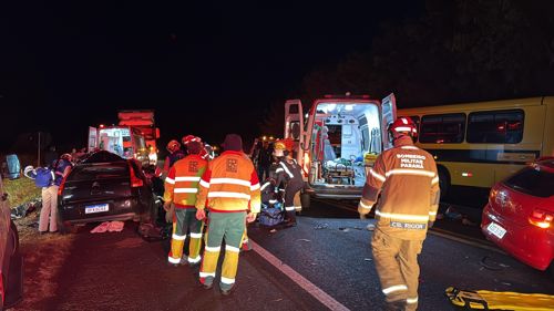 grave acidente ônibus escolar carro BR-369