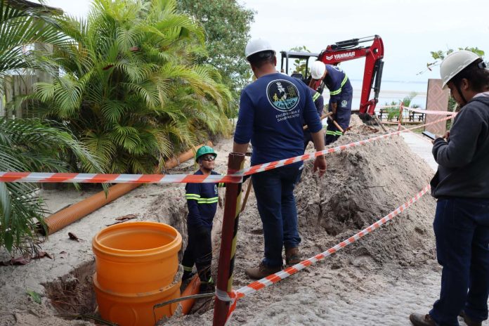 obras de saneamento Ilha do mel