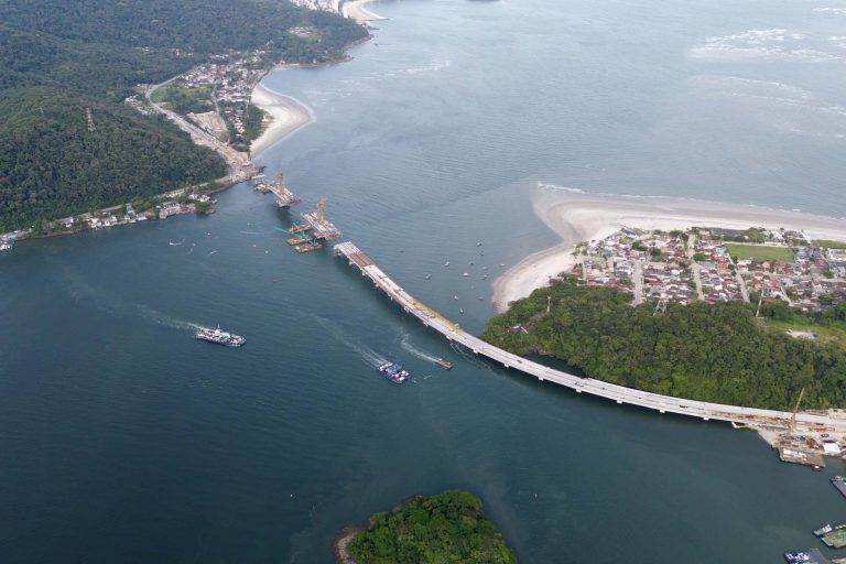 Veja como estão as obras da Ponte de Guaratuba